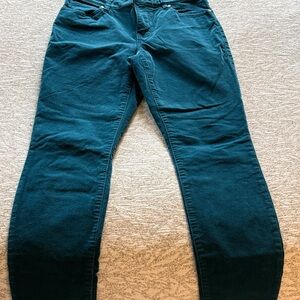 CAbi Teal Straight-Leg Women's corduroy jeans